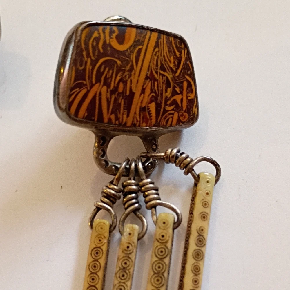 Melanie Deluca Hmong Bone Earrings - Picture 12 of 16